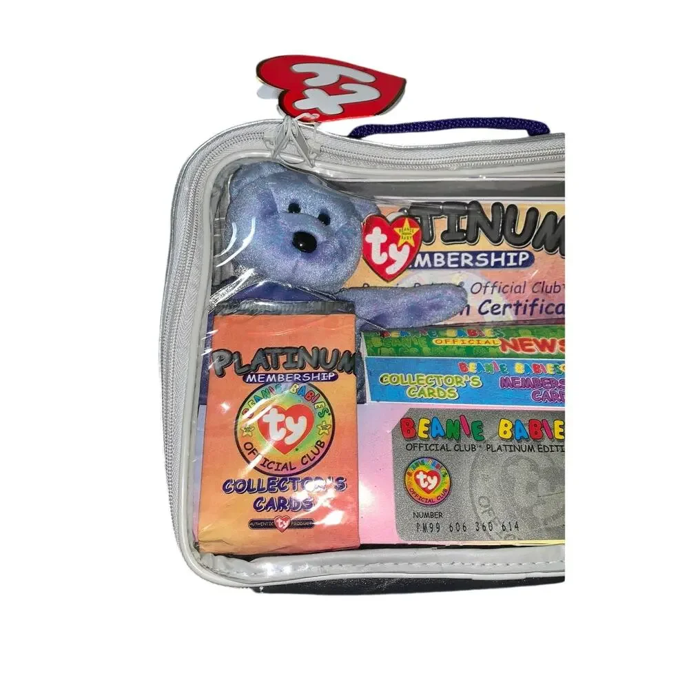 Beanie babies offical club membership bear coin collectors cards